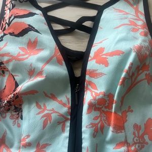 Nanette Lapore lace up blouse